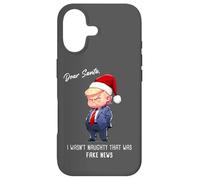 Carcasa para iPhone 17 Dear Santa, I Wasn't Naughty That Was Fake News - Trump