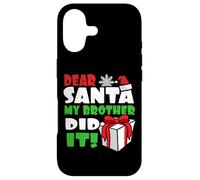 Carcasa para iPhone 17 Dear Santa My Brother Did It - Camisetas navideñas Familiares