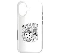 Carcasa para iPhone 17 Dear Santa Please Bring Coffee - Navidad Divertida