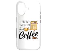 Carcasa para iPhone 17 Debits Credits & Coffee Cup Funny Accountant It's Tax Season