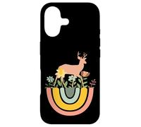 Carcasa para iPhone 17 Deer Doe Animal Zoo Mamífero Lindo Divertido Arco Iris Floral Flor
