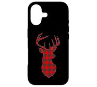 Carcasa para iPhone 17 Deer Plaid Red Reindeer Buck Christmas Xmas