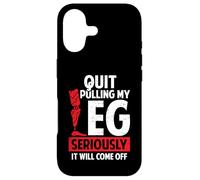 Carcasa para iPhone 17 Dejar de Tirar de mi Pierna Divertido Pierna Brazo amputado hándicap Humor Juego de Palabras
