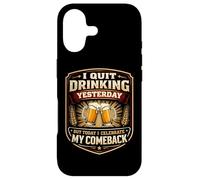 Carcasa para iPhone 17 Dejé de Beber Ayer Pero celebro mi Regreso Divertido