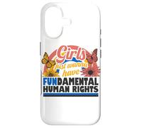 Carcasa para iPhone 17 Derechos Humanos Fundamentales para Niñas Retro Floral Rainbow