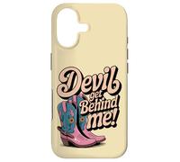 Carcasa para iPhone 17 Devil Get Behind Me/Botas Vaqueras