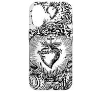 Carcasa para iPhone 17 Devoción al Sagrado Corazón de Jesús Arte Católico Vintage
