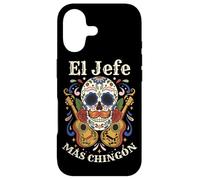 Carcasa para iPhone 17 Día de los Muertos El Jefe Más Chingón Sugar Skull Mexican B