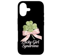Carcasa para iPhone 17 Día de San Patricio Coquette Bow Shamrock Lucky Girl Síndrome