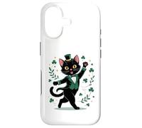 Carcasa para iPhone 17 Día de San Patricio Gato con Esmoquin Día de San Patricio irlandés