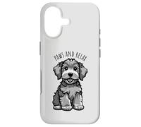 Carcasa para iPhone 17 Dibujos Animados Divertidos y adorables Cachorros Paws and Relax