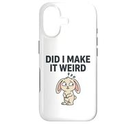 Carcasa para iPhone 17 Did I Make It Weird Awkward Bunny Camiseta de Humor introvertido