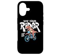 Carcasa para iPhone 17 Dinosaur T Rex Riding a Bike Motocross Dino Rider