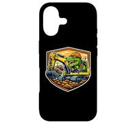 Carcasa para iPhone 17 Dinosaurio Excavador Operador Equipo Pesado Dino Niños Niños