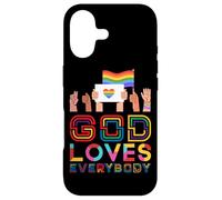 Carcasa para iPhone 17 Dios ama a Todos Gay Christian Rainbow Meme