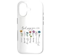 Carcasa para iPhone 17 Dios Dice Que Eres único Especial Fuerte fe Cristiana