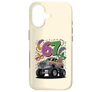 Carcasa para iPhone 17 Diseño de Carnaval de Mardi Gras Monster Car Truck 67