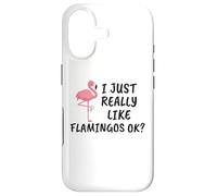 Carcasa para iPhone 17 Diseño de flamencos Divertido I Just Really Like Flamingos Ok