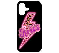 Carcasa para iPhone 17 Diseño estético del Zodiaco en Forma de Trueno Leopardo Aries