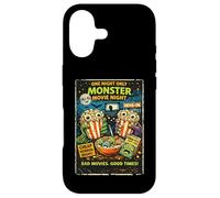 Carcasa para iPhone 17 Diseño Película Horror Retro con Palomitas Monstruo Drive-In