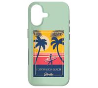 Carcasa para iPhone 17 Diseño Retro de Fort Walton Beach, Florida, para surfistas y Puestas de Sol