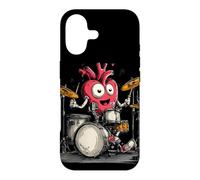 Carcasa para iPhone 17 Disfraz de corazón oscilante y latiendo para Amantes de los Tambores