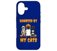 Carcasa para iPhone 17 Disfraz Divertido de Calabaza Fantasma Haunted by My Cats para Halloween