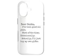 Carcasa para iPhone 17 Divertida Carta de Navidad, Querido Papá Noel, te he portado Bien Todo el año