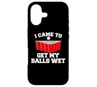 Carcasa para iPhone 17 Divertida fraternidad de Beer Pong con la Letra «I Came To Get My Balls Wet»