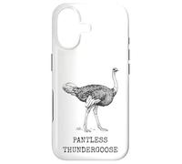 Carcasa para iPhone 17 Divertido Avestruz sin Pantalones Thundergoose Nombre Animal Broma estúpida