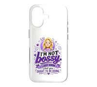 Carcasa para iPhone 17 Divertido Bossy Rubia De Dibujos Animados Mujer Púrpura Reina