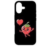 Carcasa para iPhone 17 Divertido corazón de Fresa para el día de San Valentín Kawaii Fruit Lover