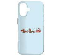 Carcasa para iPhone 17 Divertido Dachshund Santa Delivery Crew Humor navideño