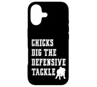 Carcasa para iPhone 17 Divertido Dicho gráfico del Jugador de Tackle defensivo Chicks Dig The Defensive Tackle Player