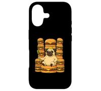 Carcasa para iPhone 17 Divertido diseño de Carlino Rey en el Trono de Hamburguesa