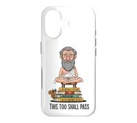 Carcasa para iPhone 17 Divertido diseño de filosofía con Cita estoica, Regalo para Hombres, Mujeres y niños