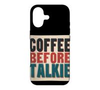Carcasa para iPhone 17 Divertido Disfraz de café Antes del discurso de Talkie