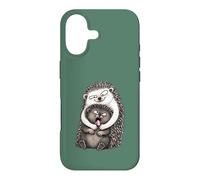 Carcasa para iPhone 17 Divertido Introvertido Abrazo Torpe Erizo Animal Humor sarcástico