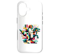 Carcasa para iPhone 17 Divertido Jesús Montando T-Rex Dinosaurio Meme Parodia para creyentes