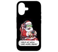 Carcasa para iPhone 17 Divertido Juego de Santa Gamer Christmas Hold My Milk One More