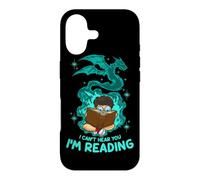 Carcasa para iPhone 17 Divertido Libro de fantasía de Lectura Dragon Can't Hear You I'm Reading