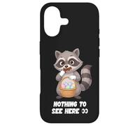 Carcasa para iPhone 17 Divertido Mapache de Pascua Nada Que Ver aquí Papelera Panda