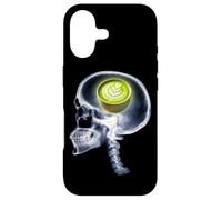 Carcasa para iPhone 17 Divertido Matcha Latte Cerebro Xray Té Verde Meme