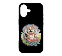 Carcasa para iPhone 17 Divertido Meme de Perro de la montaña Rusa Labrador Happy Ride
