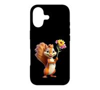 Carcasa para iPhone 17 Divertido Regalo de Animales para Amantes de Las Flores de Ardilla para Hombres, Mujeres y niños