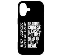 Carcasa para iPhone 17 Divertido Sarcasmo Humor Asiático Broma Lectura Chino Fácil Idiota W