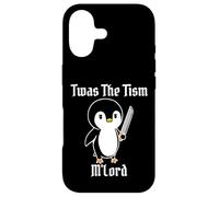 Carcasa para iPhone 17 Divertido TWAS The Tism M'Lord Vintage Lindo pingüino Gen Z Meme