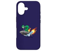 Carcasa para iPhone 17 Divertido UFO UAP Alien Hotrod Platillo Volador Diseño de Dibujos Animados