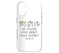 Carcasa para iPhone 17 Do Justice Love Mercy Walk Humbly God Micah 6:8 Bible Verse