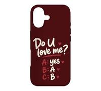 Carcasa para iPhone 17 Do U Love Me Yes No Maybe Humor de Pareja Cita romántica